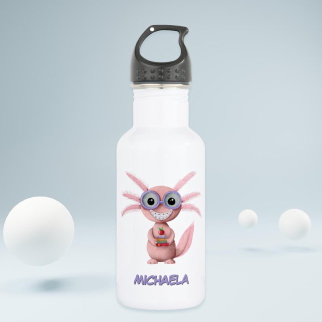 Bouteille D'eau Carton personnalisé mignon Axolotl (Créateur téléchargé)