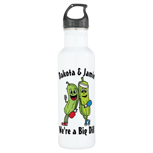 Bouteille D'eau Cartoon Pickleball Team Big Dill Stain (Devant)