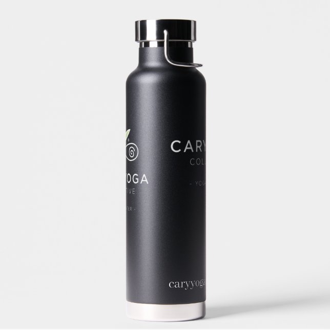 Bouteille D'eau Cary Yoga Collective - Sleek Black Travel Mug Insu (Gauche)