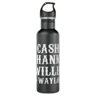 Bouteille D'eau Cash Hank Willie et Waylon Country Music