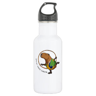 Bouteille D'eau Casquette Cool Capybara Gymnaste Personnalisée Des
