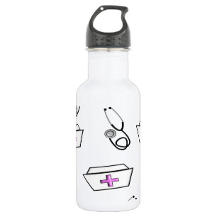 Bouteille D'eau Casquette et stéthoscope d'infirmière