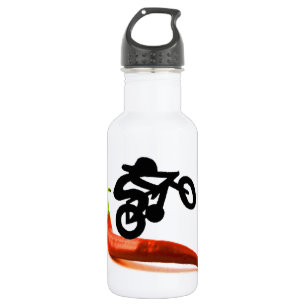 Bouteille D'eau Cavalier de vélo de poivron rouge