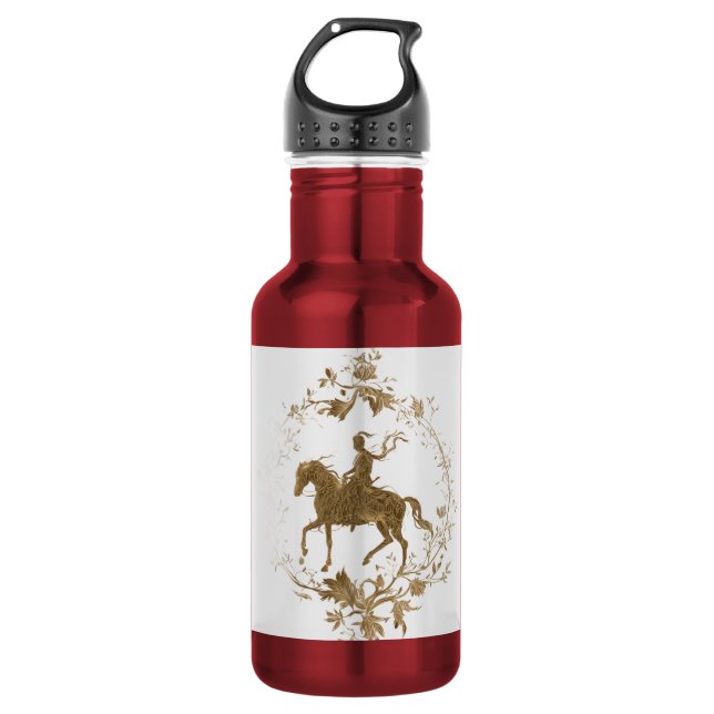 Bouteille D'eau Cavalier d'or art  (Devant)