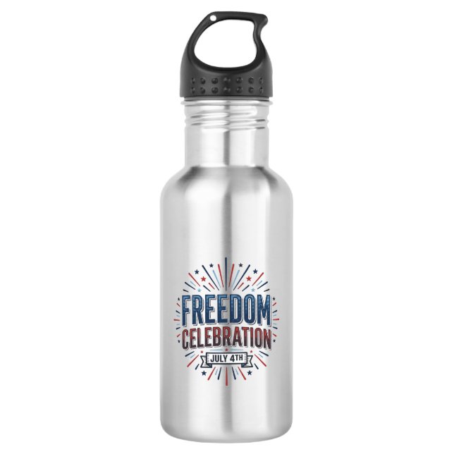Bouteille D'eau Célébration de la liberté 4 juillet conception de  (Devant)