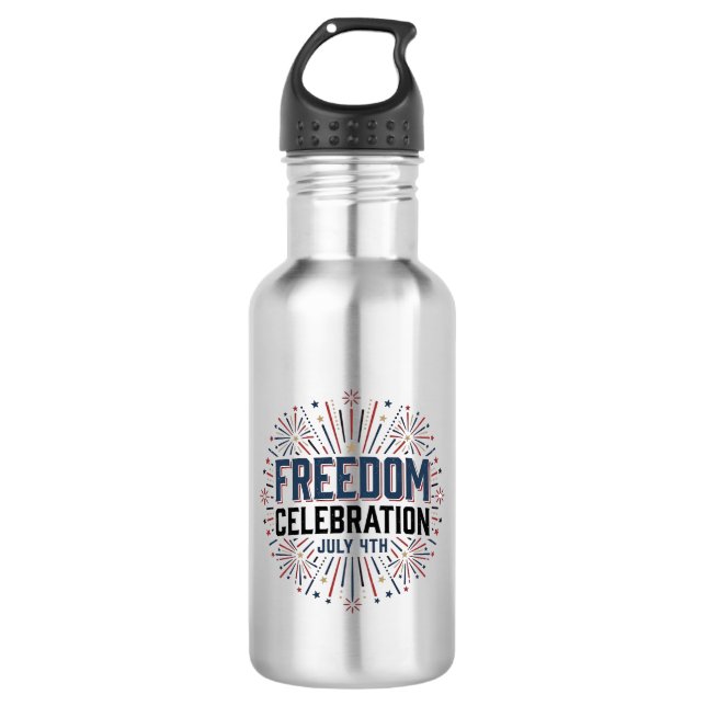 Bouteille D'eau Célébration de la liberté 4 juillet conception de  (Devant)