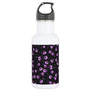 Bouteille D'eau Cellules bleues de minuit, cloches, Bellflowers 2