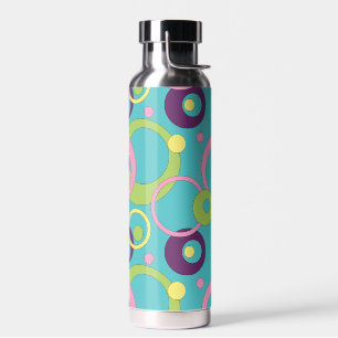 Bouteille D'eau Cercles bleus funky