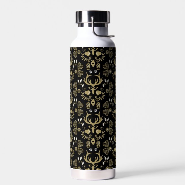 Bouteille D'eau Cerf d'art populaire scandinave (Gauche)