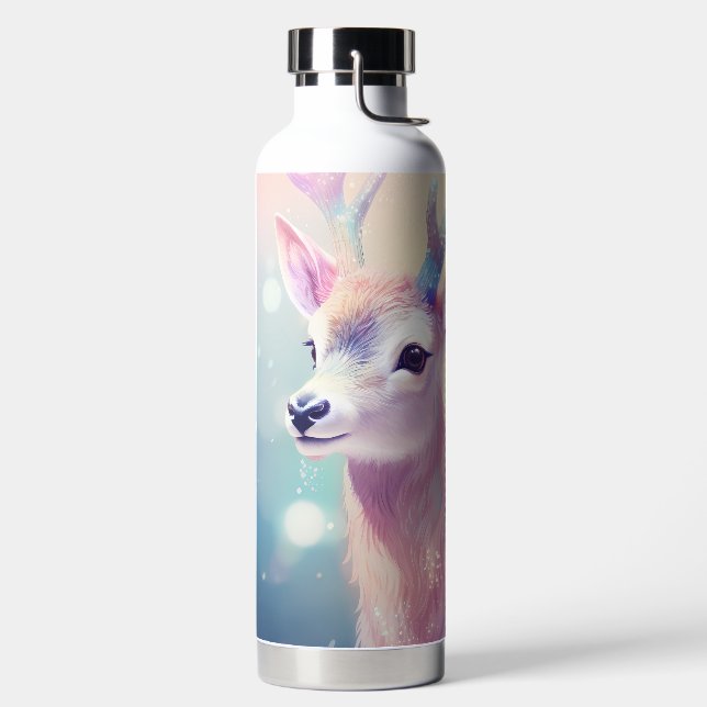 BOUTEILLE D'EAU CERF PAQUES FÊTE DE NOËL PASTEL (Droite)