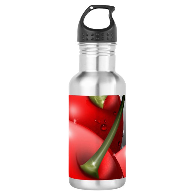 Bouteille D'eau Cerises avec gouttes de ragoût (Devant)