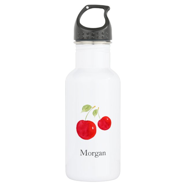 Bouteille D'eau Cerises d'aquarelle (Devant)