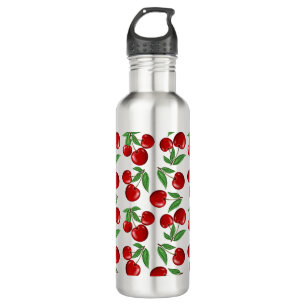 Bouteille D'eau Cerises rouges partout sur Motif