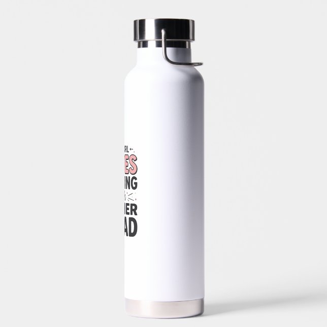 Bouteille D'eau Cette fille adore chasser avec son papa design vin (Gauche)