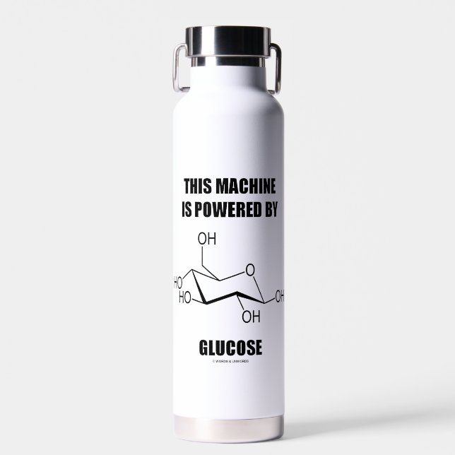 Bouteille D'eau Cette Machine Est Alimentée Par Glucose Chimie (Avant)