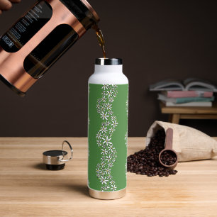 Bouteille D'eau Chaîne de marguerite Fleur laide rayures blanc ver