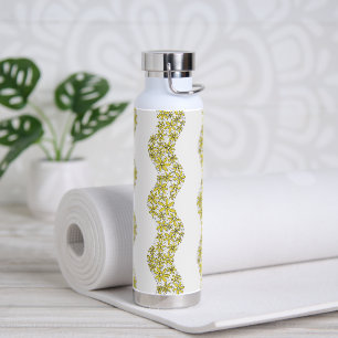 Bouteille D'eau Chaîne de marguerite Fleur laide rayures jaune
