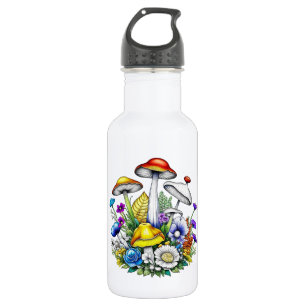 Bouteille D'eau Champignons et fleurs magiques
