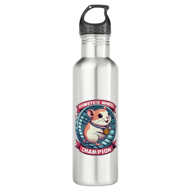 Bouteille D'eau Champion de roue de hamster (Devant)