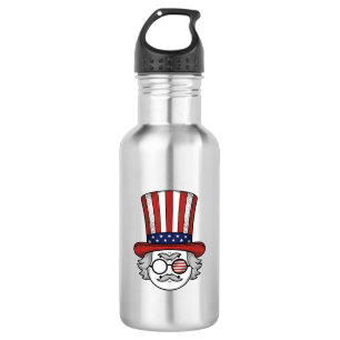 Bouteille D'eau Chapeau haut de forme à l'envers patriotique dessi