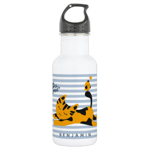 Bouteille D'eau Chat à gingembre mignon - Enfants personnalisés