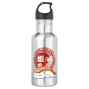 Bouteille D'eau Chat à sushi aux crevettes Ebi