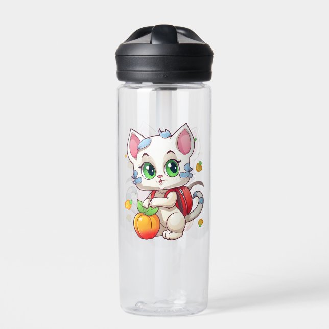 Bouteille D'eau Chat allant à l'école - École de chat-85241 (Extérieur)
