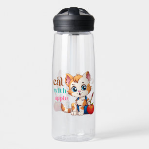 Bouteille D'eau Chat Avec Apple-85242