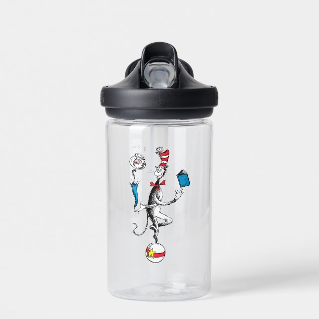 Bouteille D'eau Chat dans l'équilibre du chapeau (Avant)