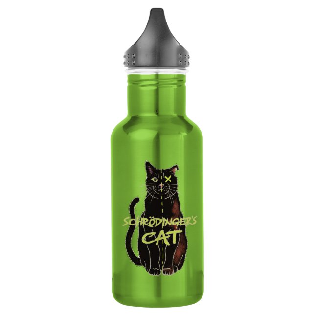 Bouteille D'eau Chat de Schrodinger physique amusante (Gauche)