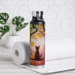 Bouteille D'eau Chat de Whimsical dans l'art de peinture de Pleine