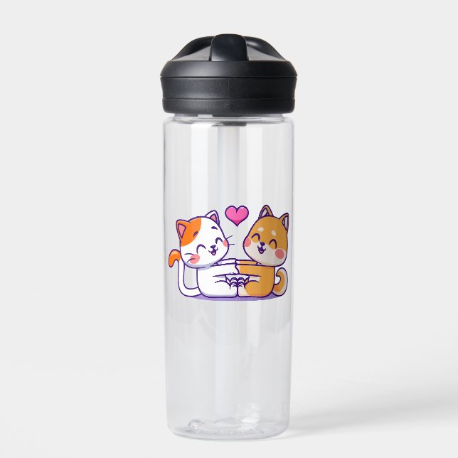 Bouteille D'eau Chat et Shiba Inu (Extérieur)