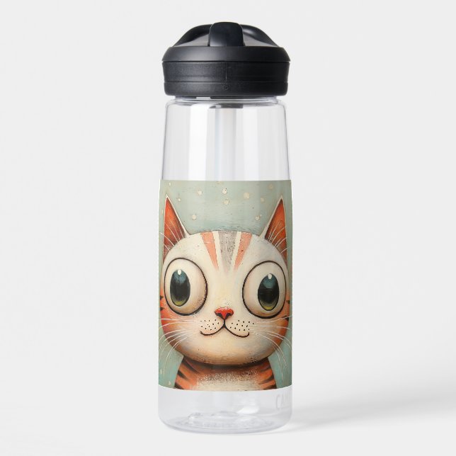 Bouteille D'eau Chat Fantaisiste  (Avant)