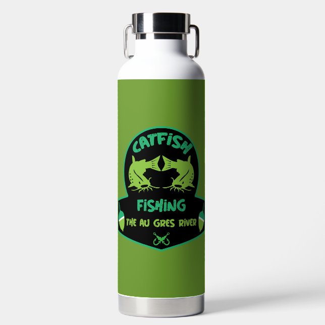 Bouteille D'eau Chat Fishing Au Gres (Avant)