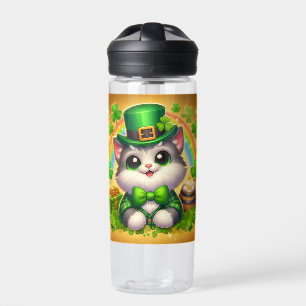 Bouteille D'eau Chat mignon/chaton Saint Patrick's Day