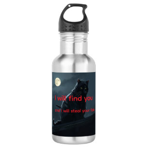 Bouteille D'eau Chat Ninja Cool Esthétique et kit de chat furtif d
