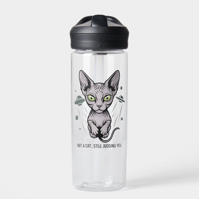 Bouteille D'eau Chat Sphynx Judicieux dans l'Art Spatial (Extérieur)