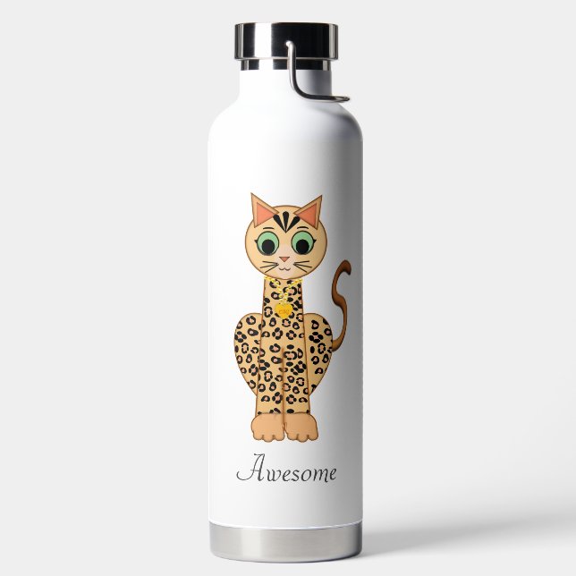 Bouteille D'eau Chat Tigre Magnifique (Droite)