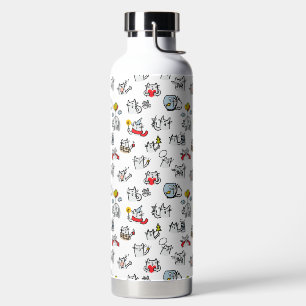 Bouteille D'eau Chats amusants, lait et magie.
