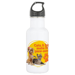 Bouteille D'eau Chats & Chiens Font De La Vie Paw-some !