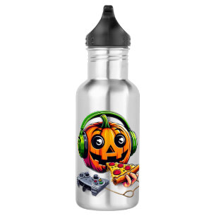 Bouteille D'eau Cheesy Halloween Vibes Citrouille Profite De Jeux