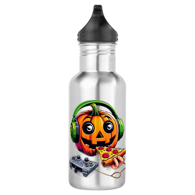 Bouteille D'eau Cheesy Halloween Vibes Citrouille Profite De Jeux  (Droite)