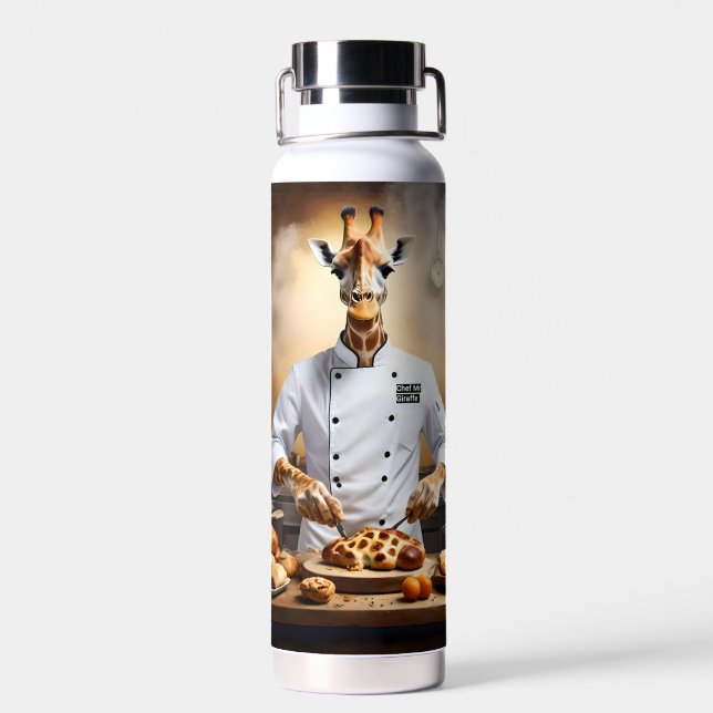 Bouteille D'eau Chef pâtissier Giraffe : Atteindre De Nouvelles Ha (Arrière)