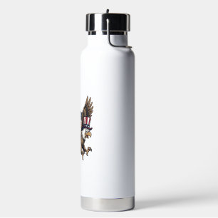 Bouteille D'eau Chemise à motif de drapeau d'aigle patriotique vin