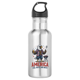 Bouteille D'eau Chemise America Red White And Brew Eagle BBQ (7)_1