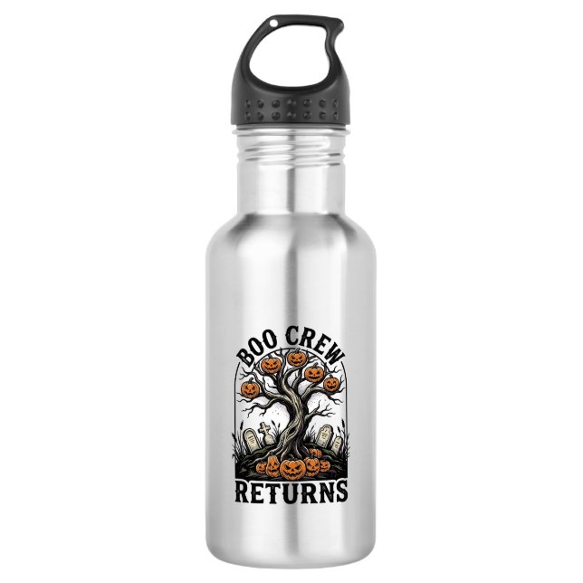 Bouteille D'eau Chemise d'arbre d'Halloween Graphique de citrouill (Devant)