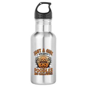 Bouteille D'eau Chemise de chien vintage citrouille fille Hallowee