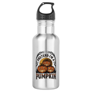 Bouteille D'eau Chemise de citrouille d'Halloween Fais semblant qu