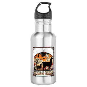 Bouteille D'eau Chemise de lama Halloween Drôle de cimetière_1