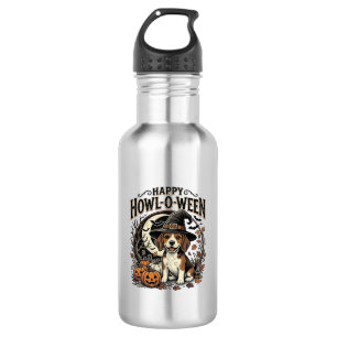 Bouteille D'eau Chemise Halloween Chapeau De Sorcière Beagle Joyeu